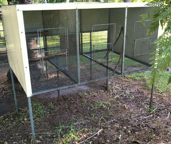 2 SOLID BIRD AVIARIES IN VERY GOOD CLEAN CONDITION $1,000