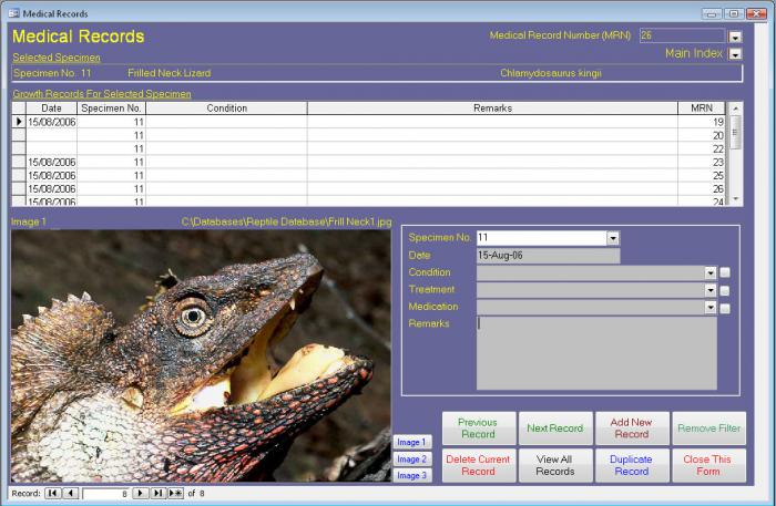 Reptile Collector Database Software
