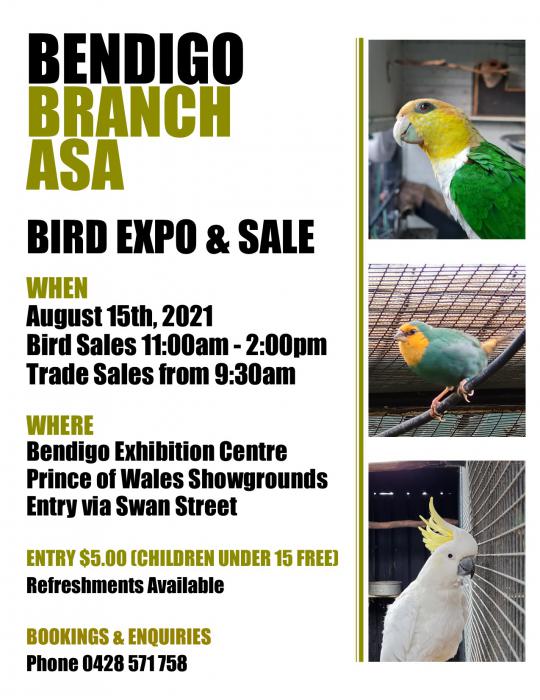 Bendigo ASA Bird Expo & Sale