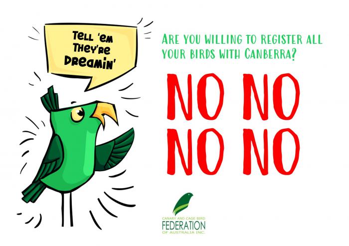 OPPOSITION to National Registration of ALL BIRDS