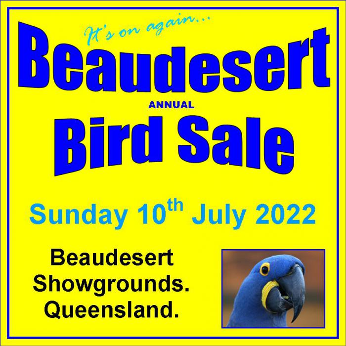 Beaudesert BIRD SALE - Sunday 10th July 2022
